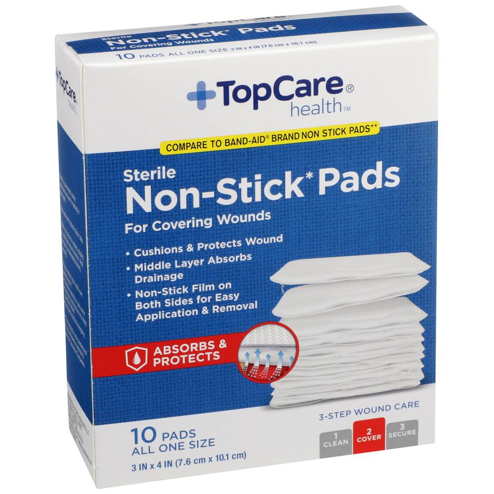 Topcare Sterile Non-Stick Wound Pads (10 ct)