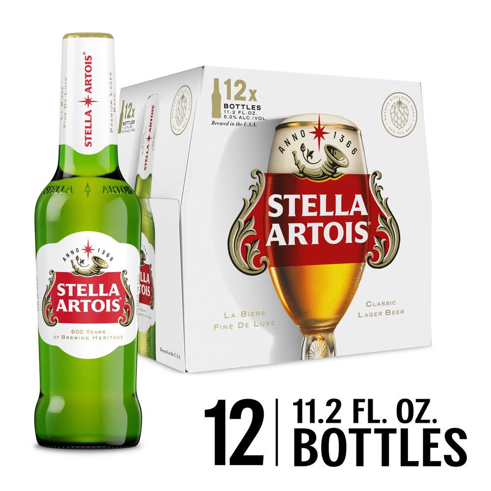 Stella Artois Classic Lager Beer (12 x 11.2 fl oz)