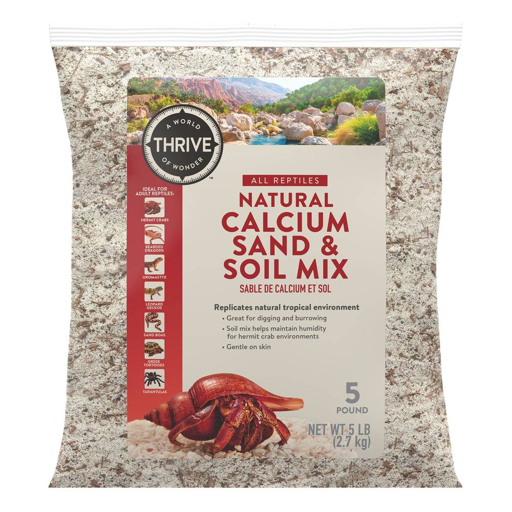 Thrive Natural Calcium Sand Soil Mix (Size: 5 Lb)