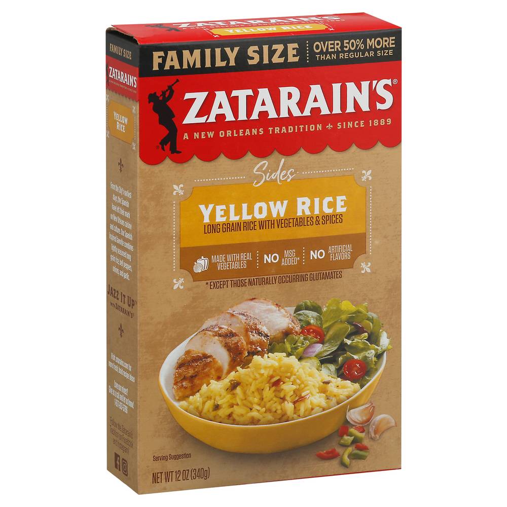 Zatarain's Family Size Sides Yellow Rice (12 oz)