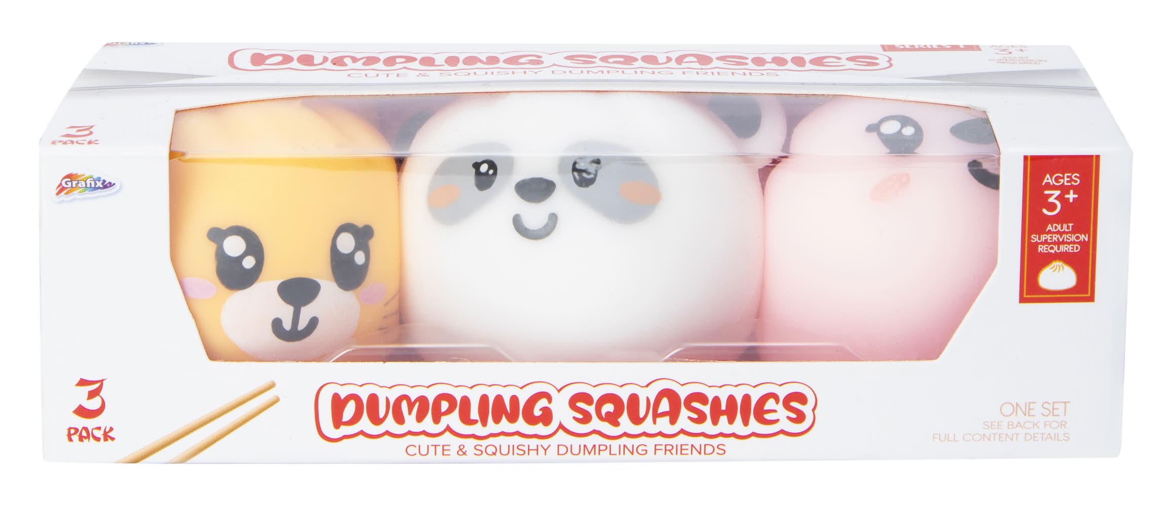 Dumpling Squashies 3-Count Panda