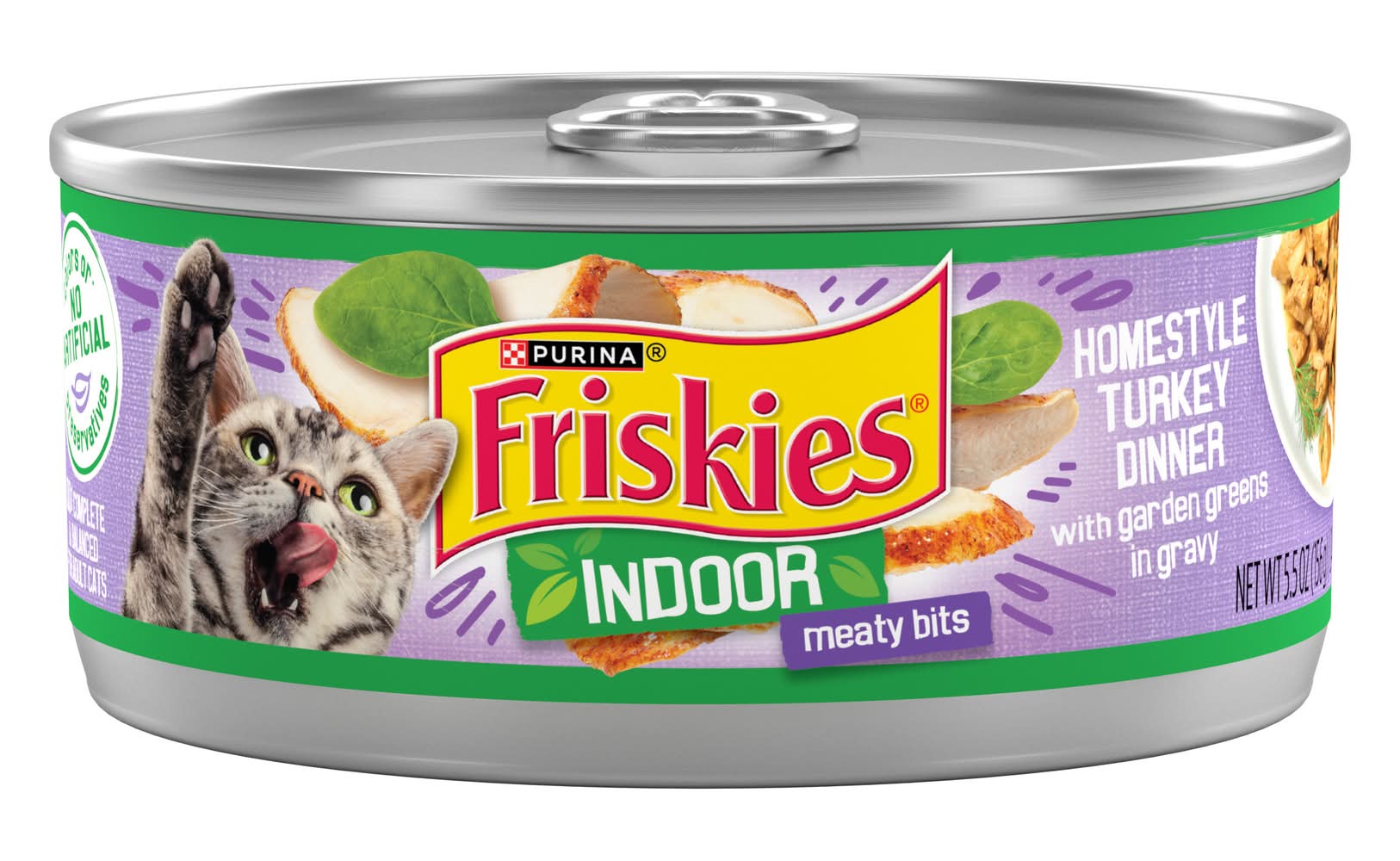 Purina Friskies Homestyle Indoor Meaty Bits Turkey Dinner Wet Cat Food (5.5 oz)