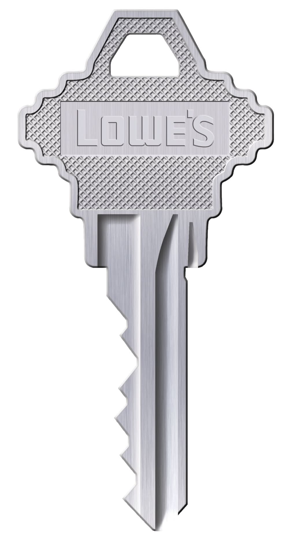 Lowe's Nickel Plated #68 Schlage Brass House/Entry Key Blank