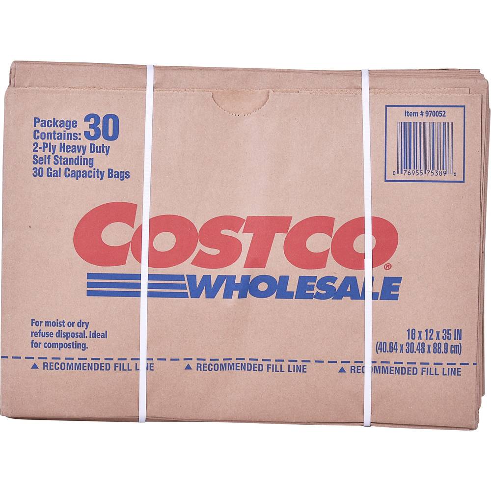 Costco Wholesale Lawn & Leaf Bag, 30 Gal Capacity, 30-count