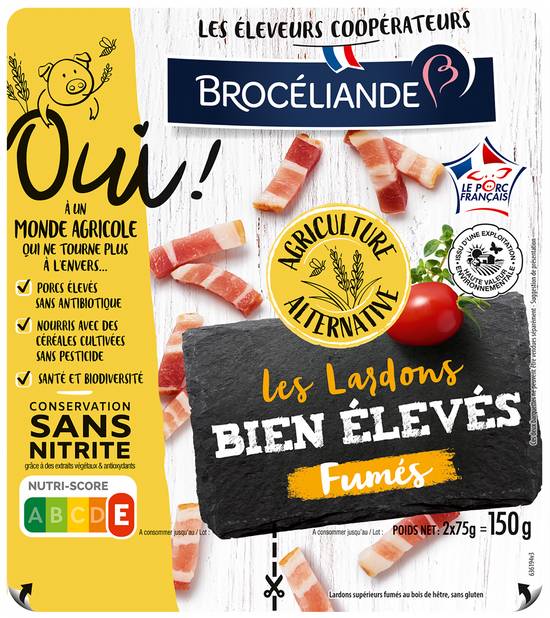 Brocéliande Les lardons gris bien élevés fumés (2 pièces) Delivery Near You Uber Eats