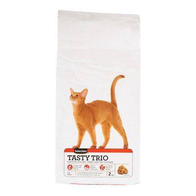 Selection Tasty Trio Of Chicken Turkey and Fish Flavoured Cat Food (2 kg)