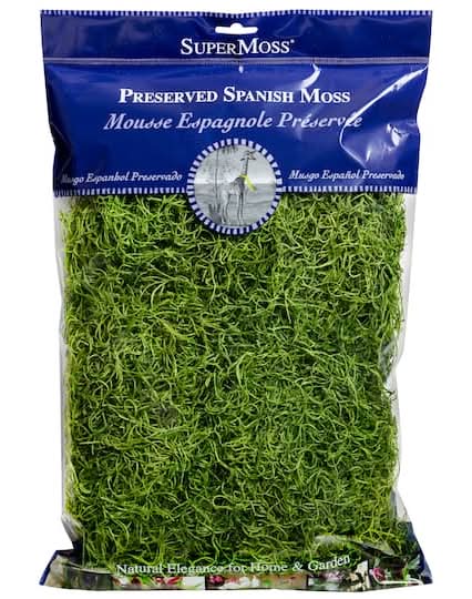 SuperMoss Preserved Spanish Moss Grass Green