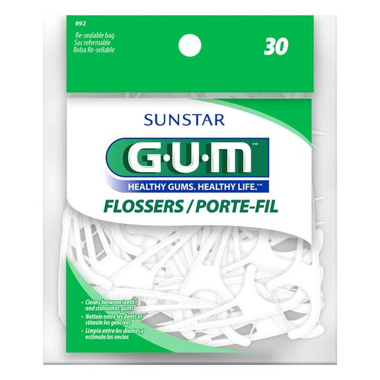 Gum flossers hilo dental (30 piezas)