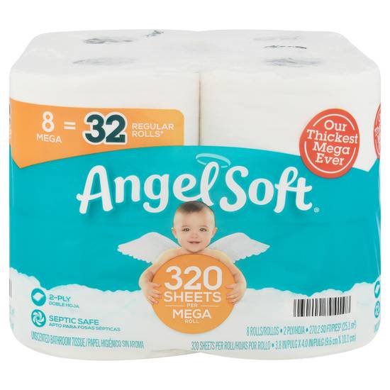 Angel Soft Toilet Paper Mega Rolls (8 ct)