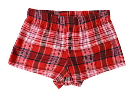 Juniors Flannel Shorts Extra Large Red