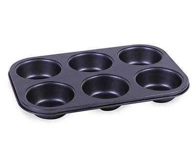 Real Living Non-Stick 6-cup Jumbo Muffin Pan (black)