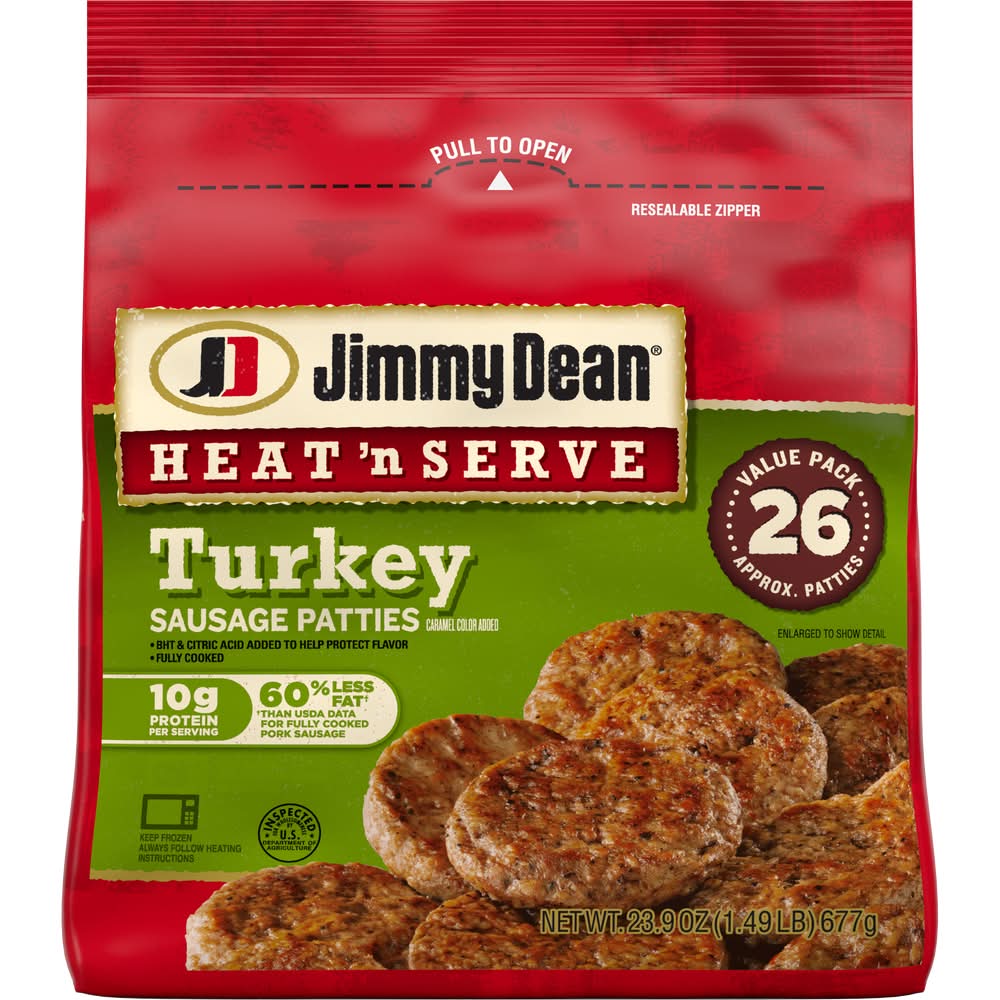 Jimmy Dean Heat 'N Serve Turkey Sausage Patties (23.9 oz, 26 ct)