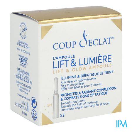 Coup D'eclat Ampoule Lift Lumiere Visage 1ml X 3 Soins hydratant - Soins du visage