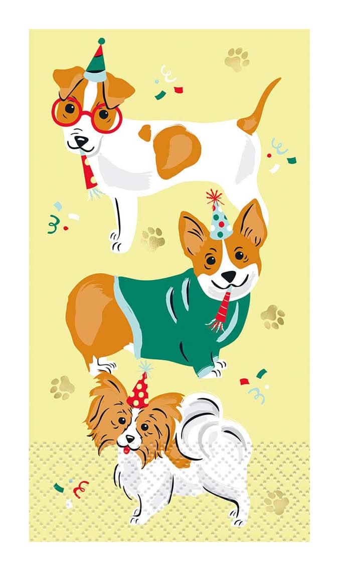Pawty Time Birthday Paper Guest Towels 16 Ct