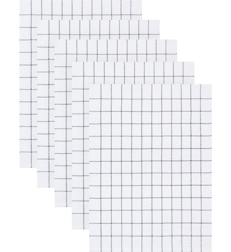 George Home Monochrome Terry Tea Towels (5 pack)