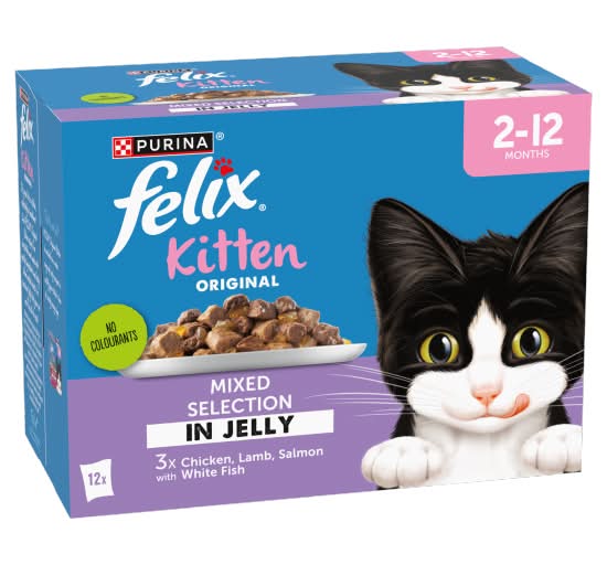Purina Felix Kitten Original Mixed Selection in Jelly Wet Cat Food