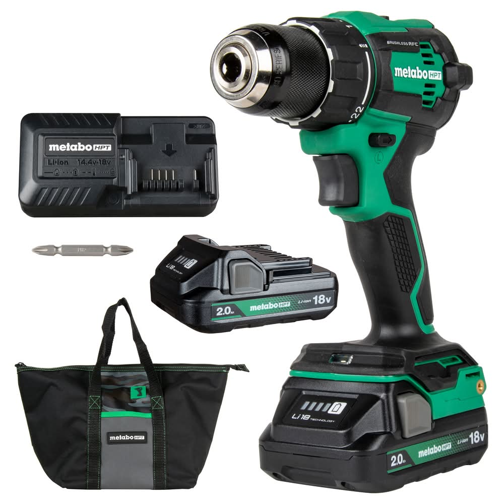 Metabo HPT 18-volt 1/2-in Keyless Brushless Cordless Drill ( 2 -Batteries Included, and Charger Included )