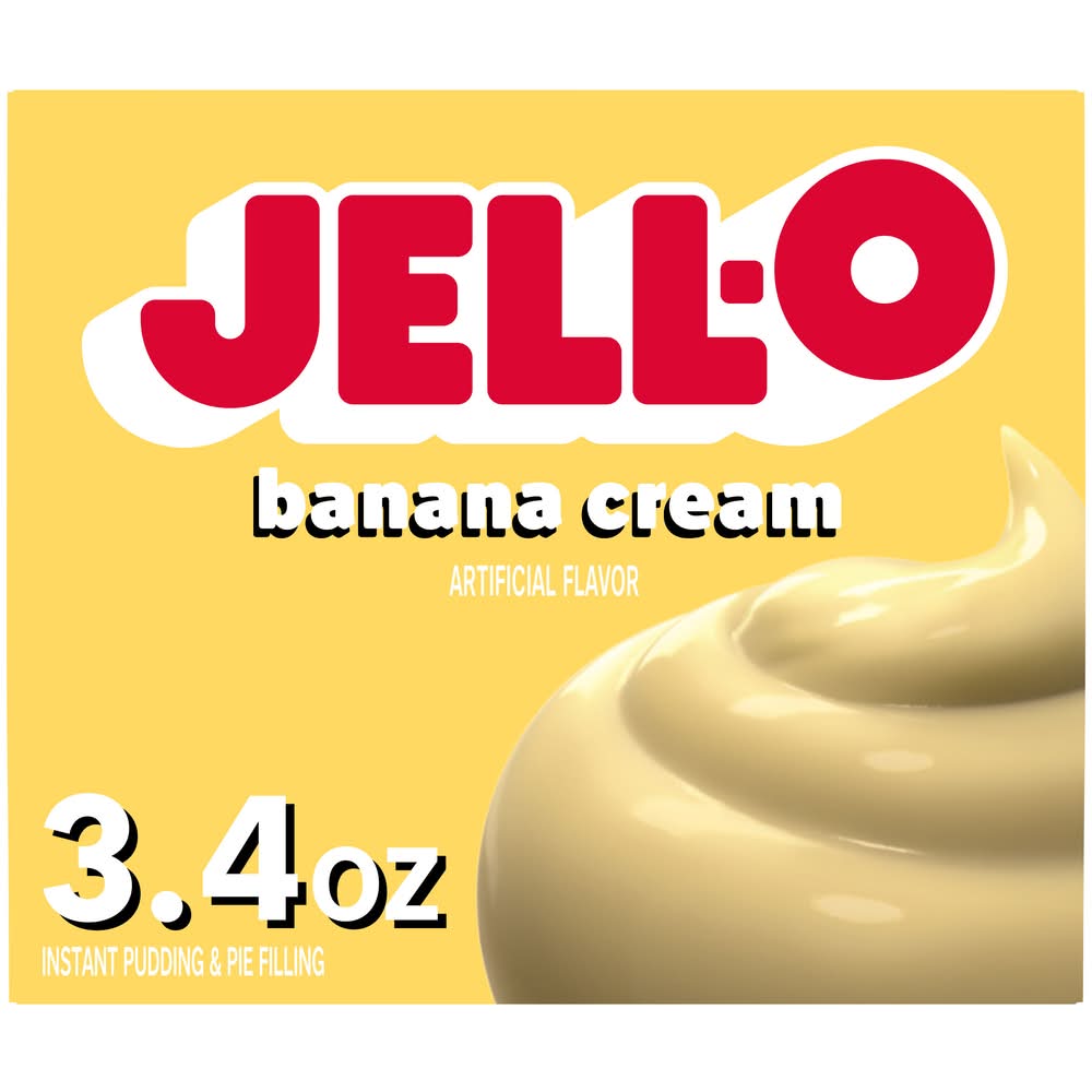 Jell-O Instant Pudding & Pie Filling Mix, Banana Cream (3.4 oz)
