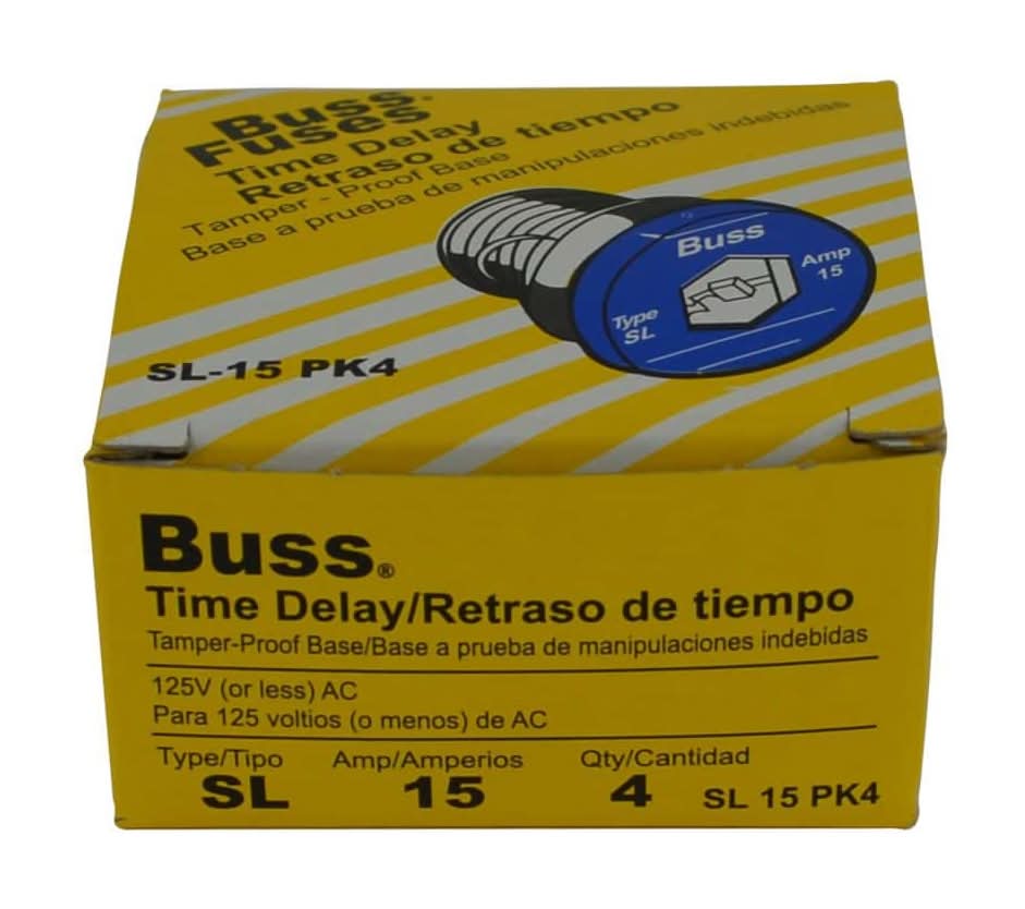 Cooper Bussmann Sl Style 15 Amp Plug Fuse (4-Pack)
