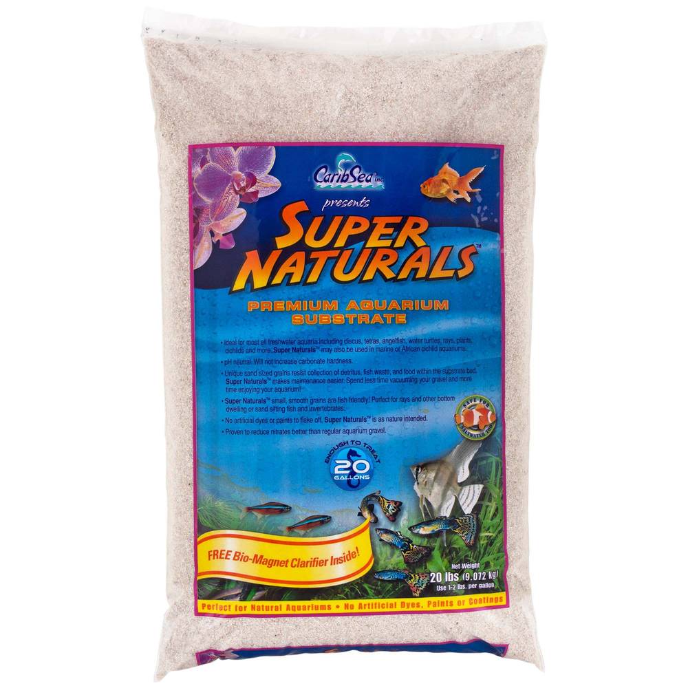 CaribSea Super Naturals Premium Aquarium Substrate Sand, Crystal River (9.07 kg)