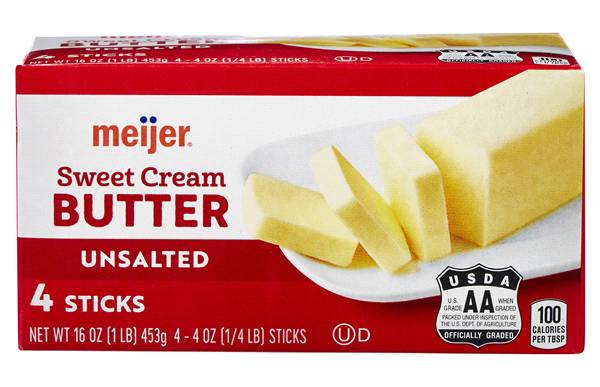 Meijer Unsalted Butter Sticks (16 fl oz)