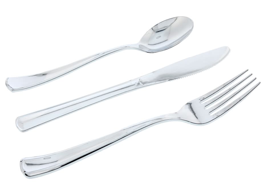 Caterer's Corner Silver Plastic Cutlery (12 ct)