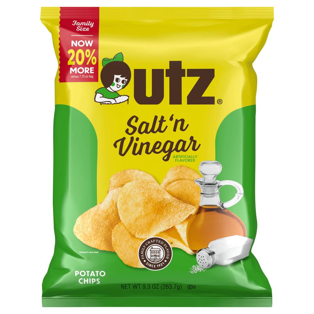 Utz Family Size Salt 'N Vinegar Potato Chips (7.75 oz)