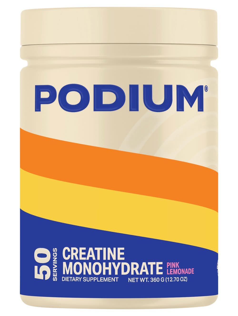 Podium Creatine Monohydrate Dietary Supplement, Pink Lemonade (12.7 oz)