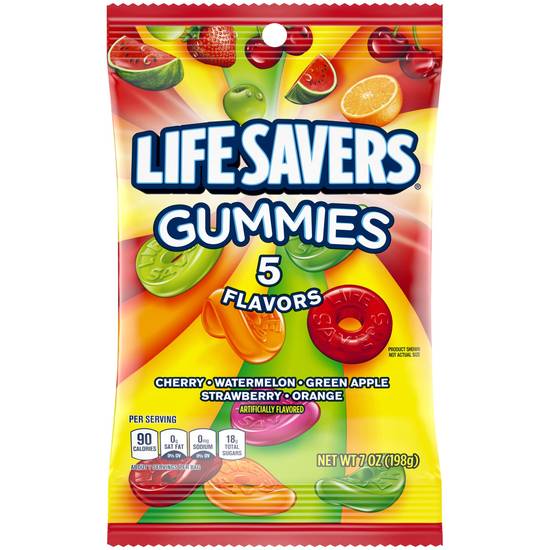Life Savers 5 Flavors Gummies Candy Bag