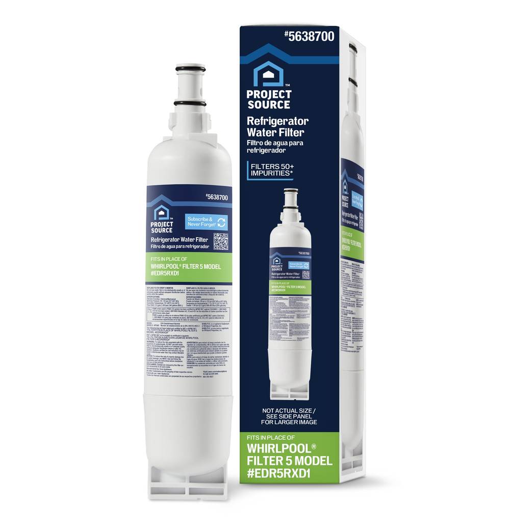 Project Source Twist Refrigerator Water Filter Fits Whirlpool Filter EDR5RXD1 | PSW5