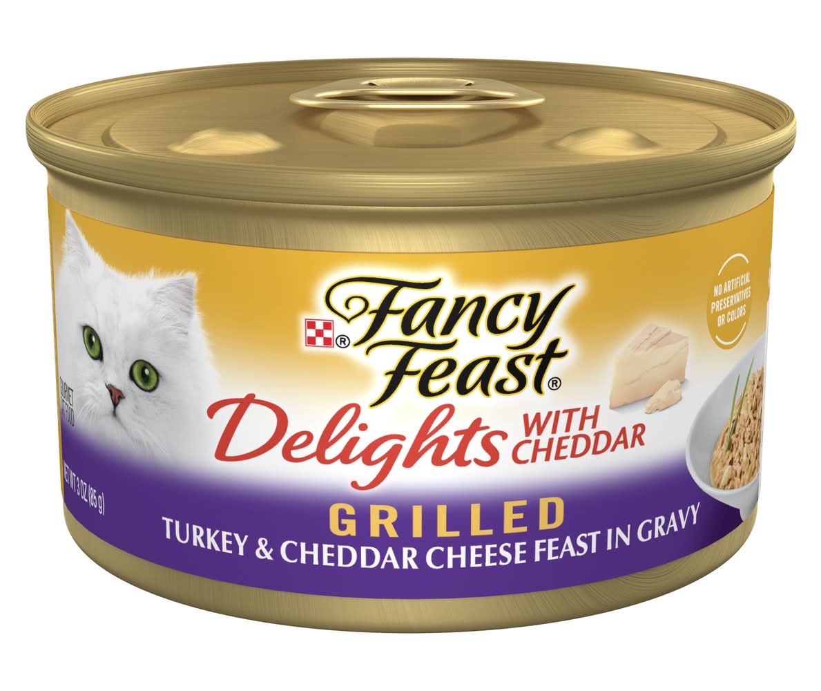 Purina Fancy Feast Delights Grilled Turkey & Cheddar Wet Cat Food (3 oz)