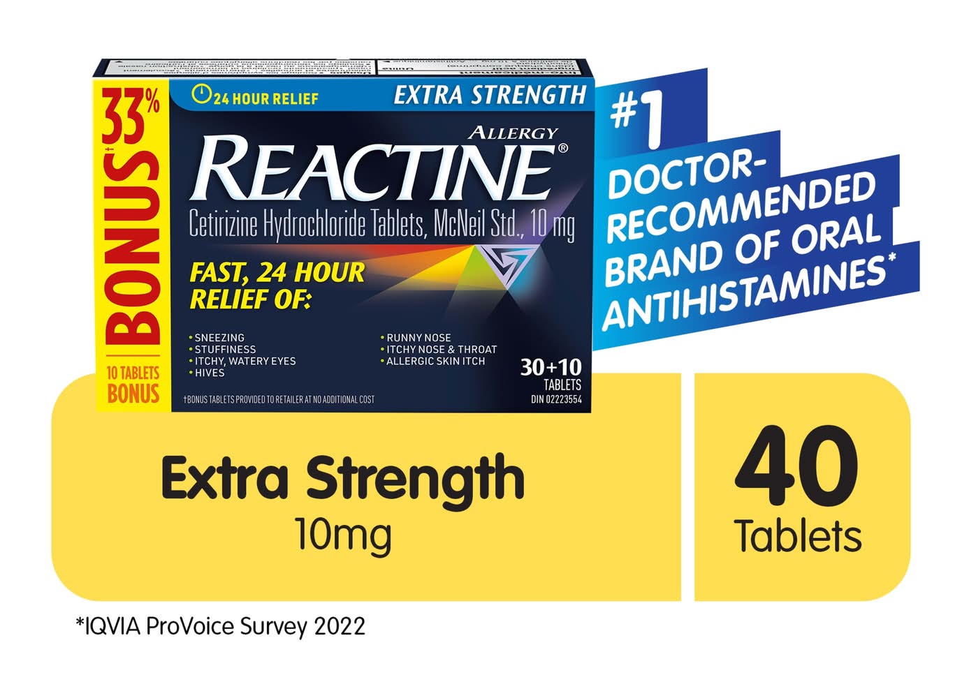 Reactine Extra Strength Allergy Tablets (40 ct)