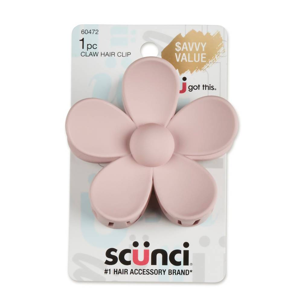 Scunci Large Flower Claw Clip - Savvy Value 1pk