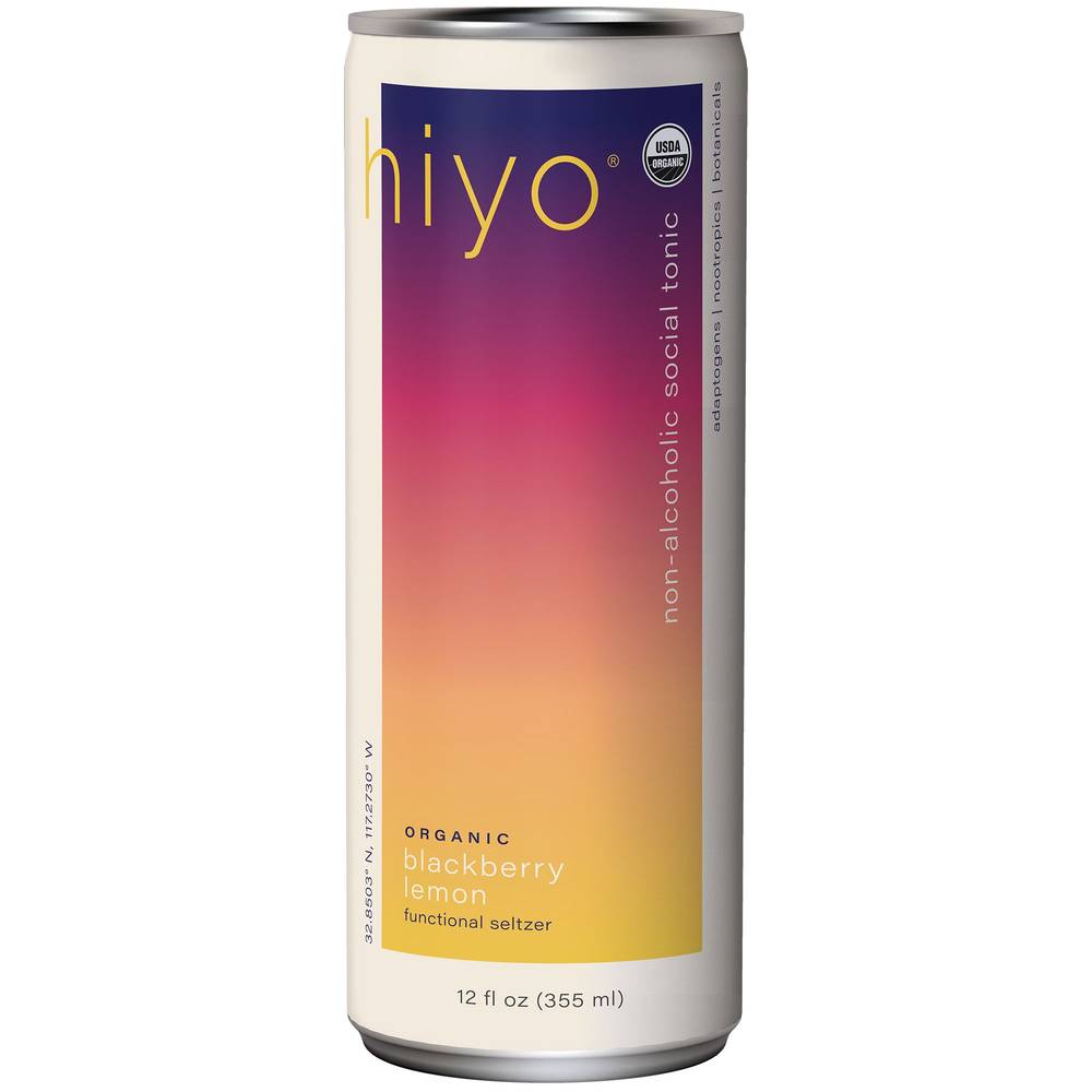 Hiyo Organic Functional Seltzer (4pk, 12 fl oz) (blackberry lemon)