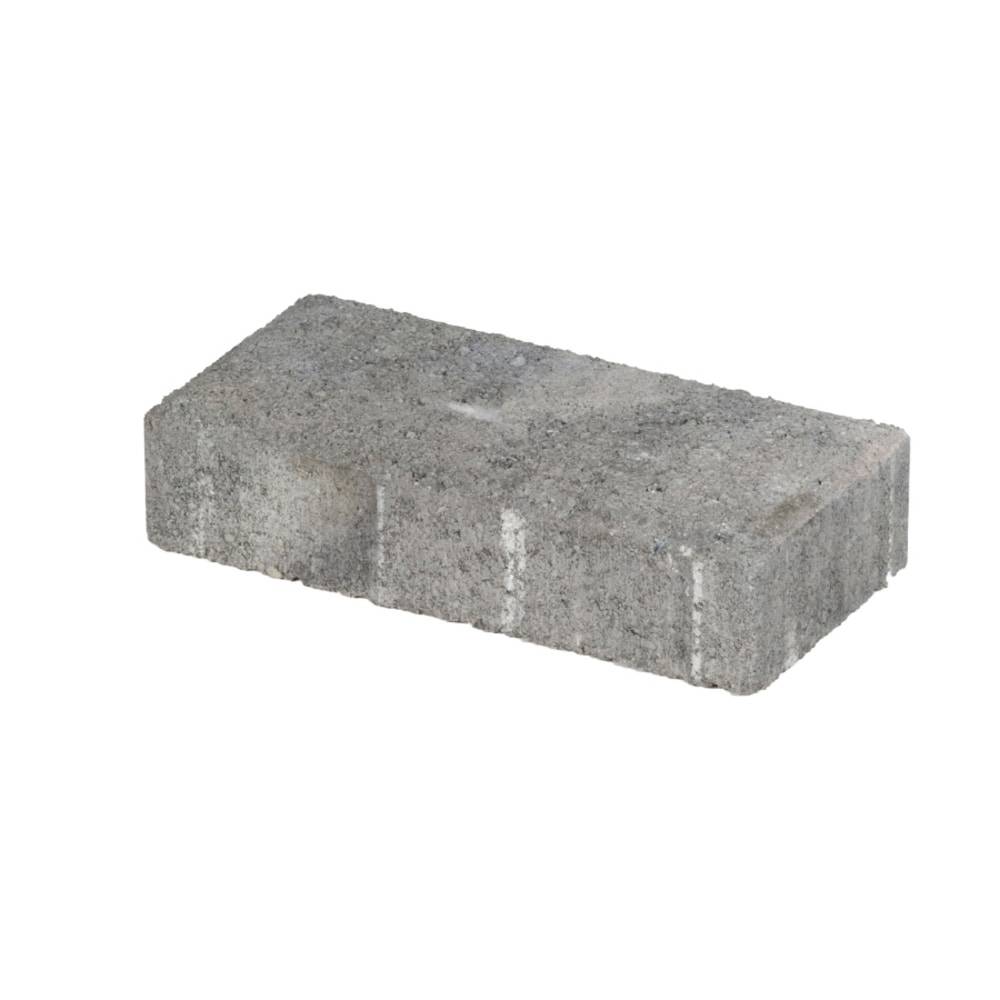 8-in L x 4-in W x 2-in H Rectangle Gray/Charcoal Concrete Paver | 156309597