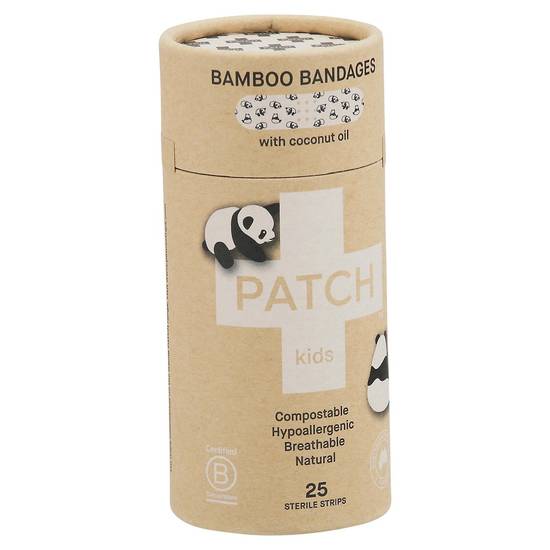 Kids Bamboo Strip Bandages with Coconut Oil Patch 25 ct