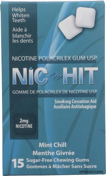 Nic Hit Products Nicotine Polacrilex Gum Mint Chill