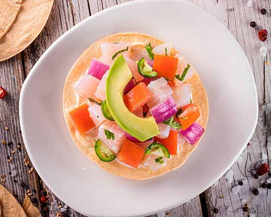 Tostada de ceviche especial de pescado