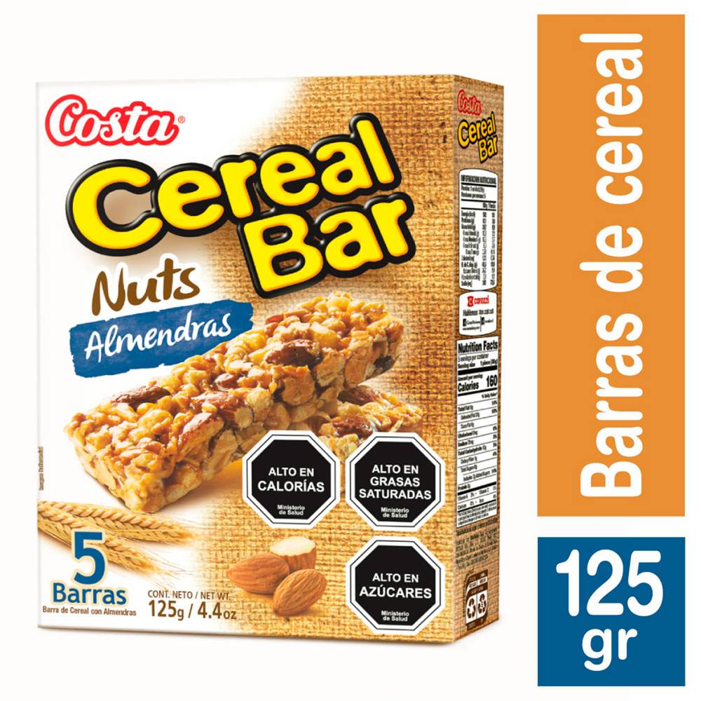 Costa barras de cereal (5 un) (almendras)