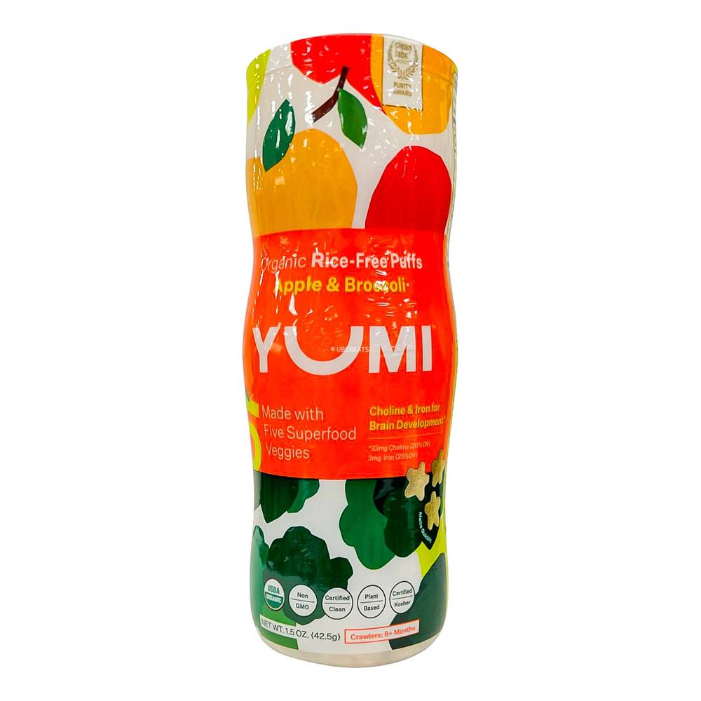 Yumi Organic Apple Broccoli Meltable Superfood Veggie Puffs