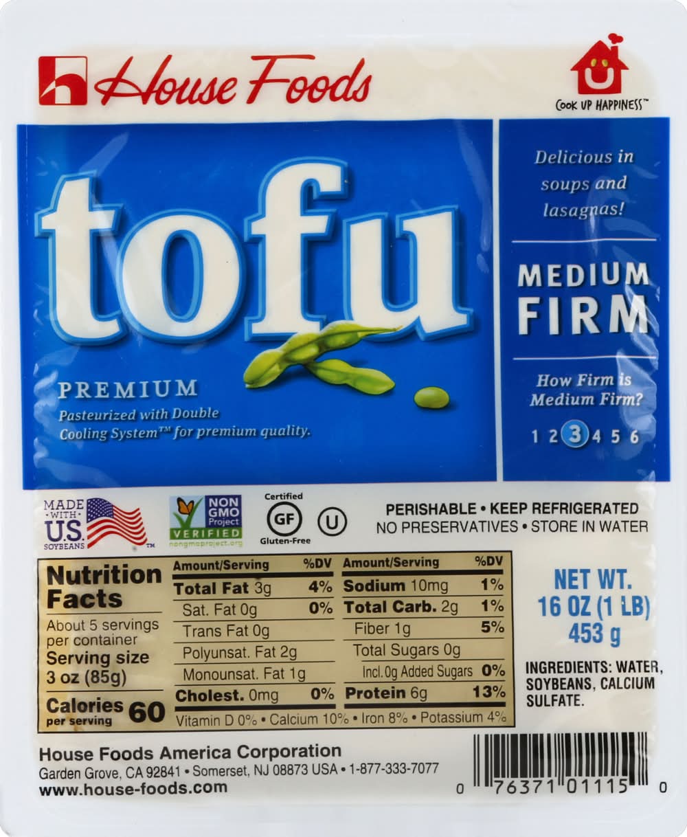 House Foods Premium Medium Firm Tofu Gluten Free (16 oz)