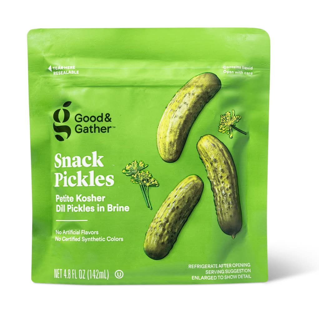 Good & Gather Petite Kosher Dill Pickle Snack Pouch (4.8 fl oz)