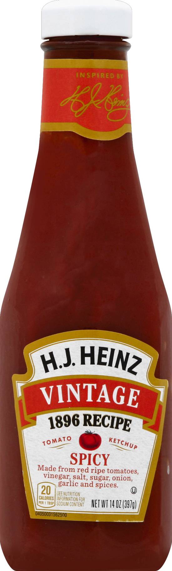 Heinz H.J. Vintage 1896 Recipe Tomato Ketchup, 14 oz Bottle