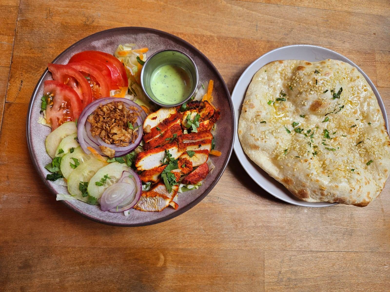 Salade poulet tikka