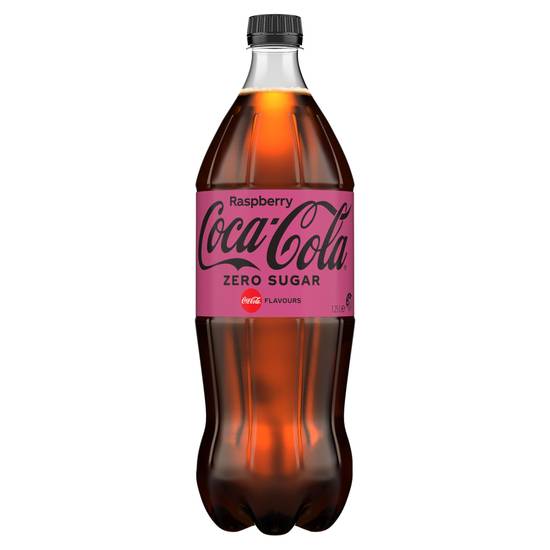 Coca-Cola Raspberry Zero Sugar Soft Drink Bottle 1.25L