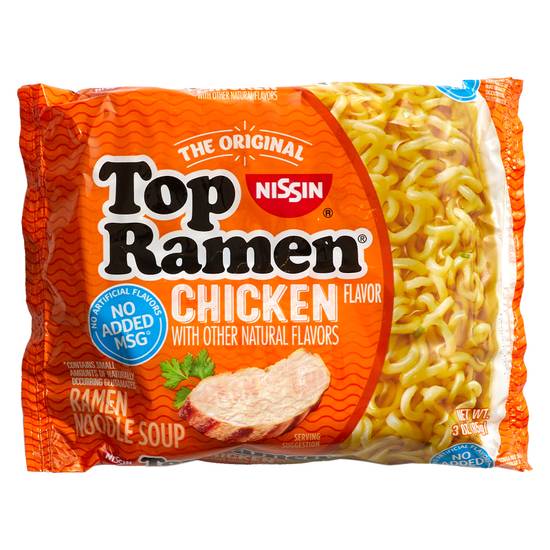 Nissin Top Ramen Chicken Flavor Ramen Noodle soup 3oz