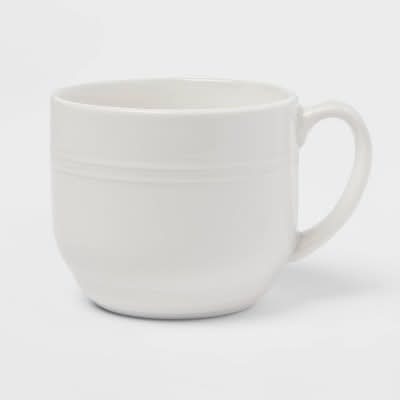 Threshold Stoneware Westfield Mug 15 oz Capacity, White
