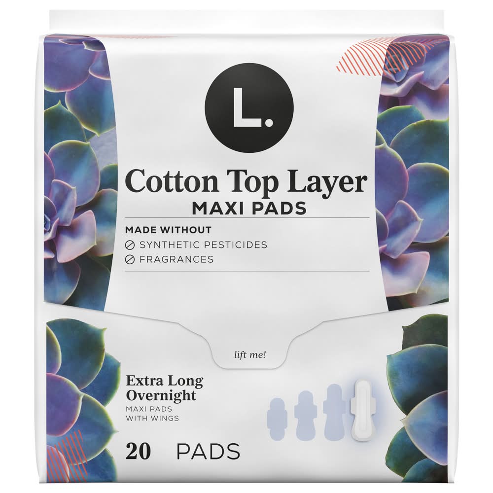 L. Chlorine Free Maxi Pads With Wings (20 ct)