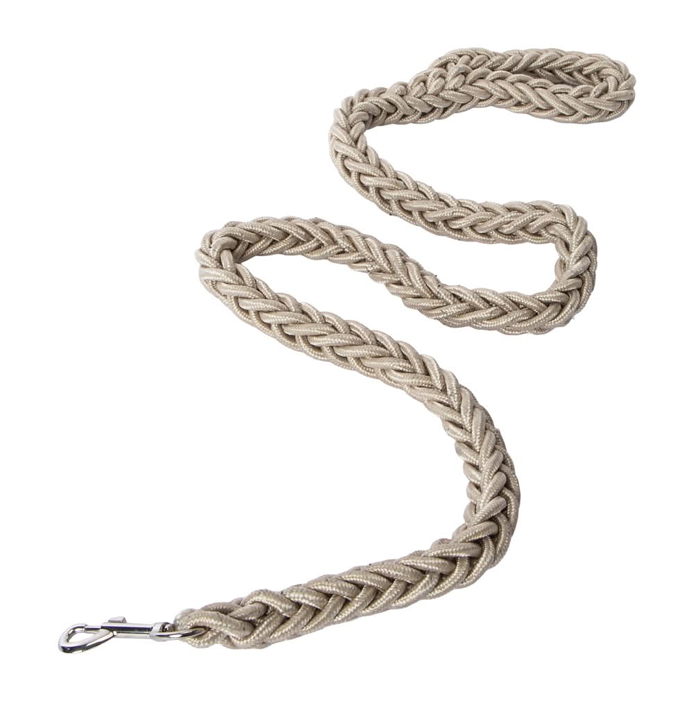 Braided Dog Leash Tan