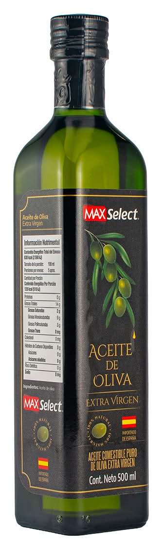 Max Select · Aceite de oliva extra virgen (500 ml)